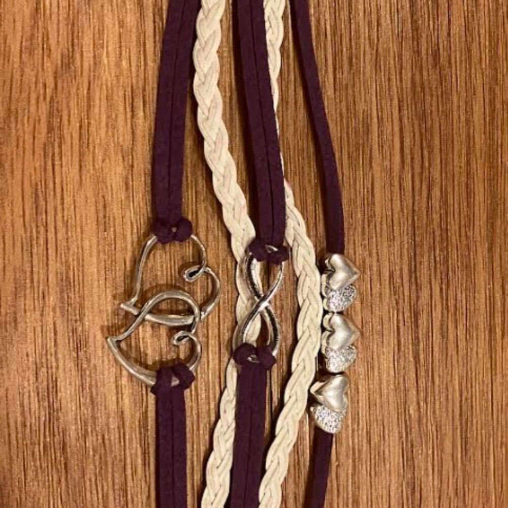 Braided Bracelet Lovely Infinity Friendship Multilayer Charm Leather Fashion